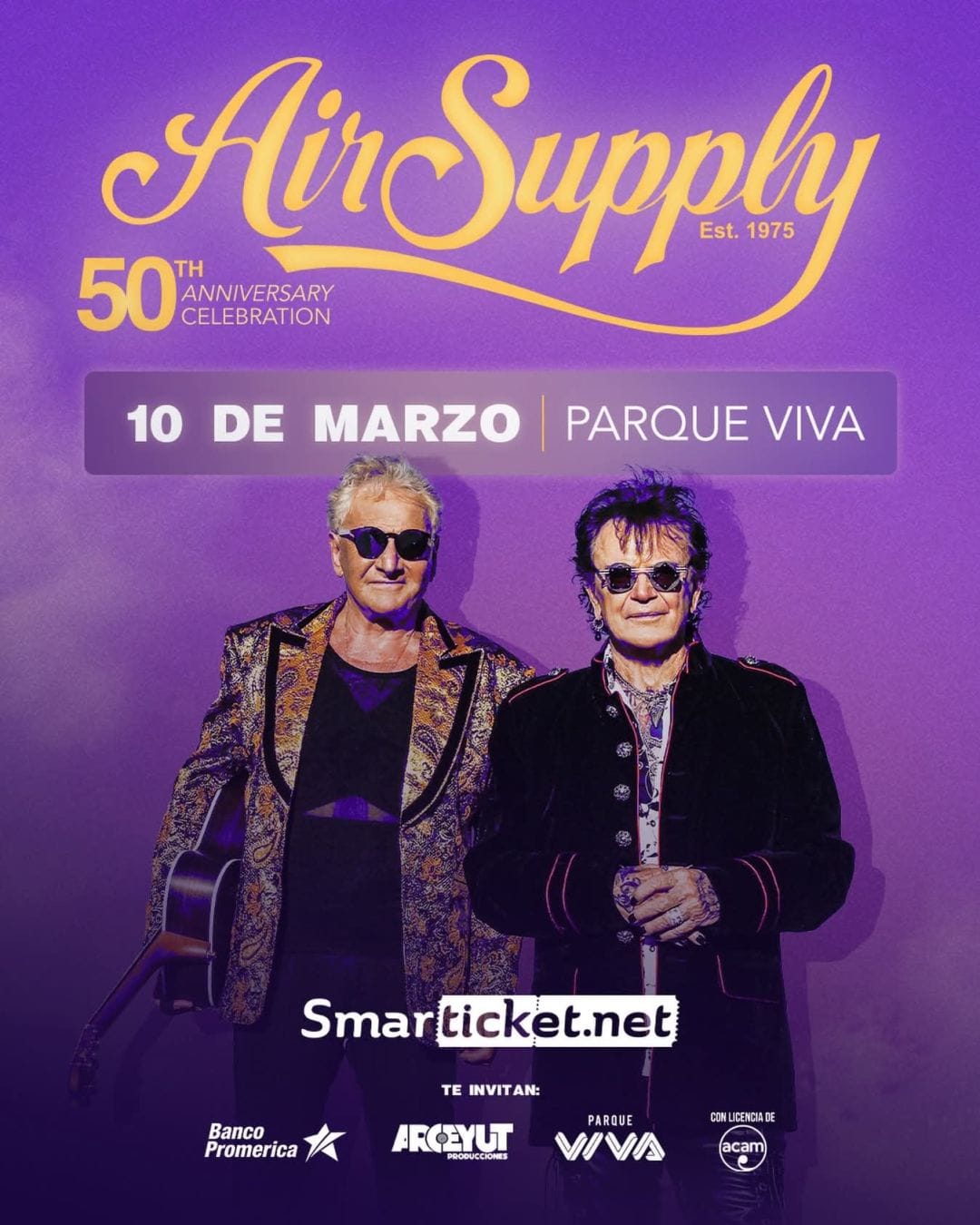 Poster de AIR SUPPLY en Costa Rica 2026 !