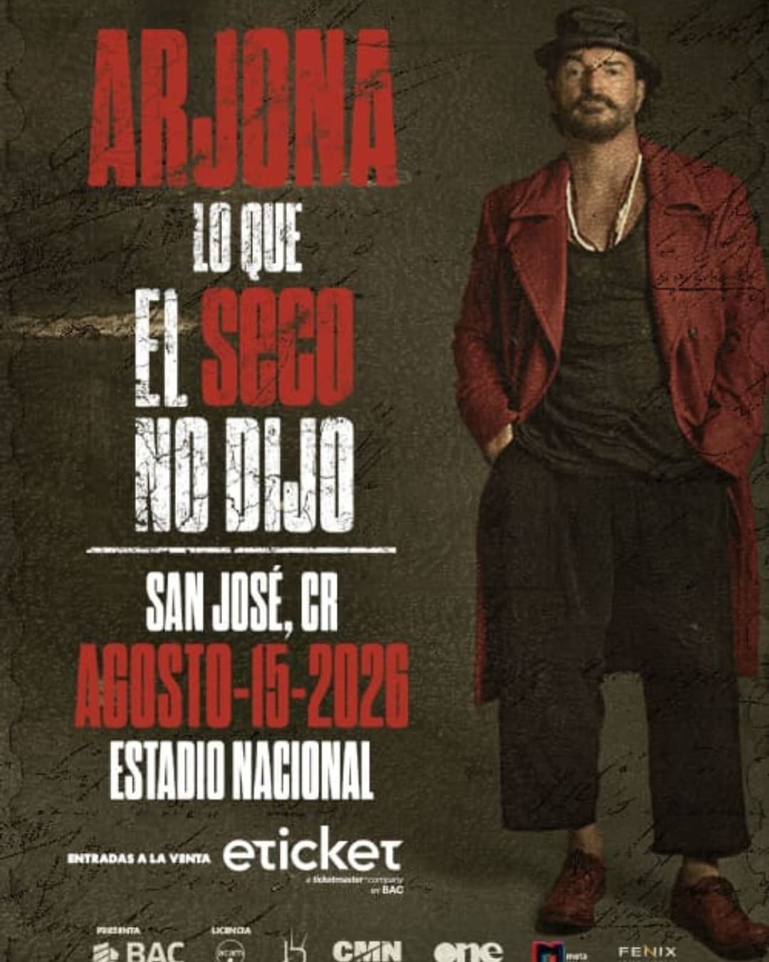 Poster de ARJONA - SECO TOUR-15 AGOSTO