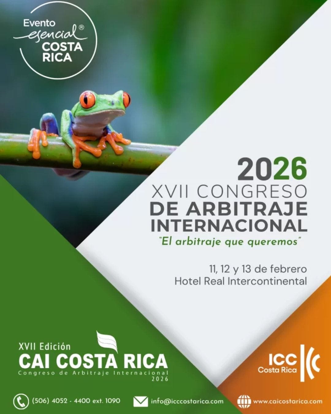 Poster de XVII Congreso de Arbitraje Internacional – CAI Costa Rica 2026