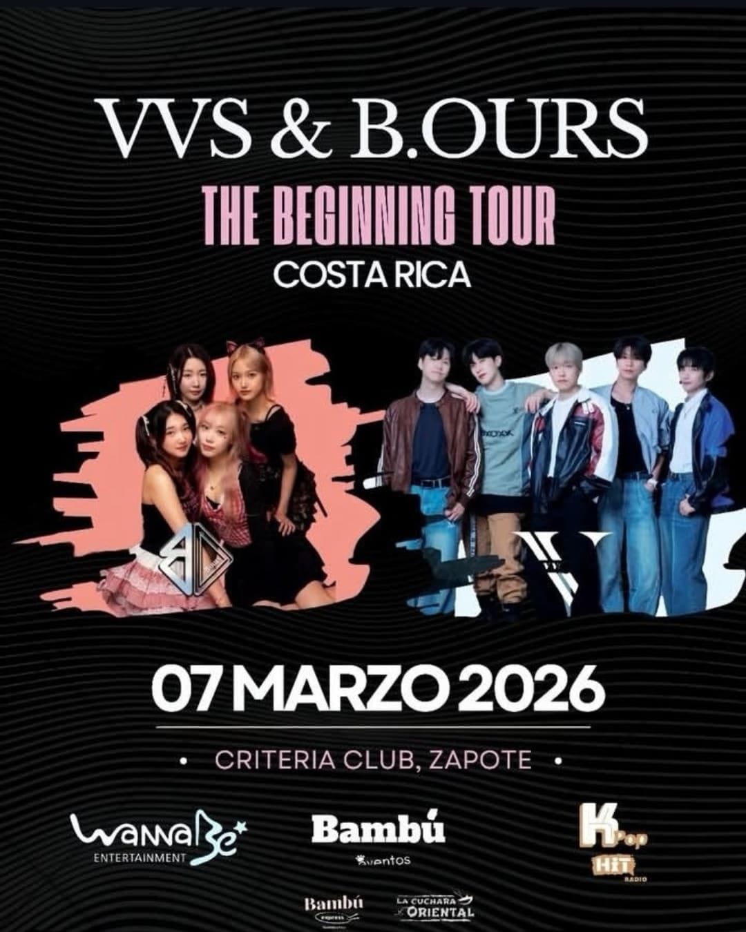 Poster de VVS & B-OURS THE BEGINNING TOUR COSTA RICA